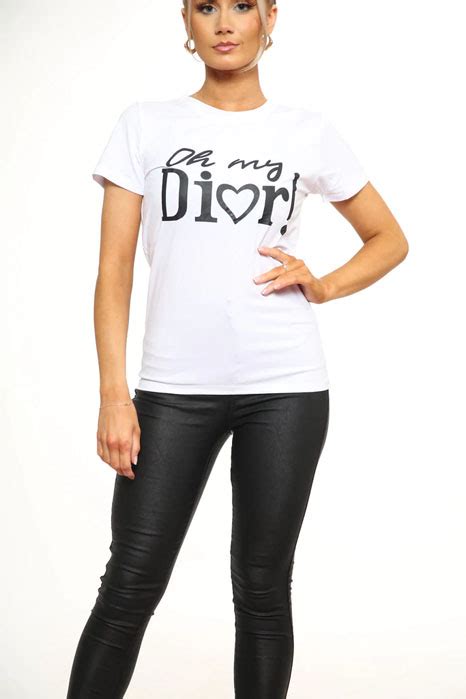 OH MY DIOR SLOGAN PRINT T